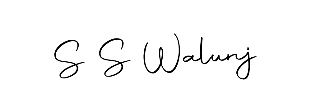 Autography-DOLnW is a professional signature style that is perfect for those who want to add a touch of class to their signature. It is also a great choice for those who want to make their signature more unique. Get S S Walunj name to fancy signature for free. S S Walunj signature style 10 images and pictures png