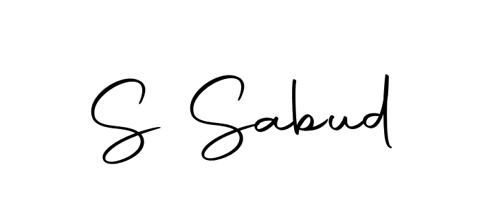 Design your own signature with our free online signature maker. With this signature software, you can create a handwritten (Autography-DOLnW) signature for name S Sabud. S Sabud signature style 10 images and pictures png