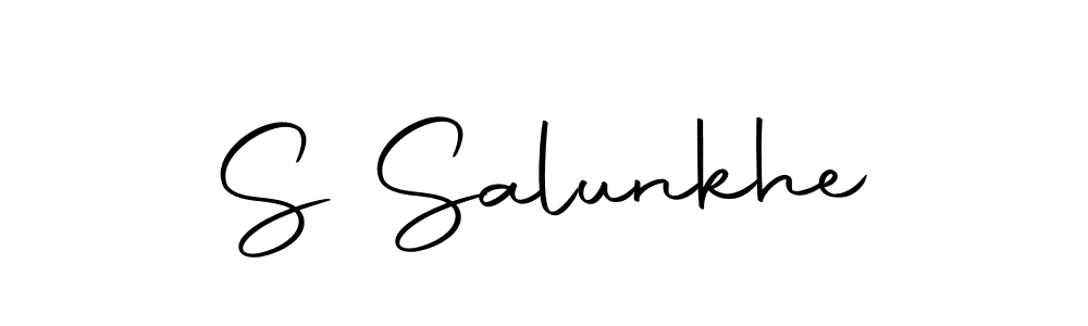 How to make S Salunkhe name signature. Use Autography-DOLnW style for creating short signs online. This is the latest handwritten sign. S Salunkhe signature style 10 images and pictures png