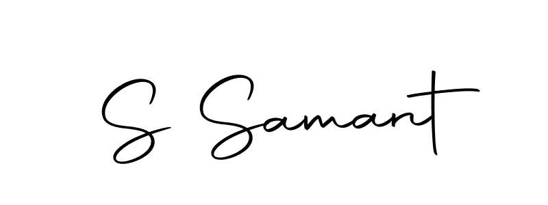The best way (Autography-DOLnW) to make a short signature is to pick only two or three words in your name. The name S Samant include a total of six letters. For converting this name. S Samant signature style 10 images and pictures png