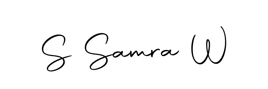 How to make S Samra W signature? Autography-DOLnW is a professional autograph style. Create handwritten signature for S Samra W name. S Samra W signature style 10 images and pictures png