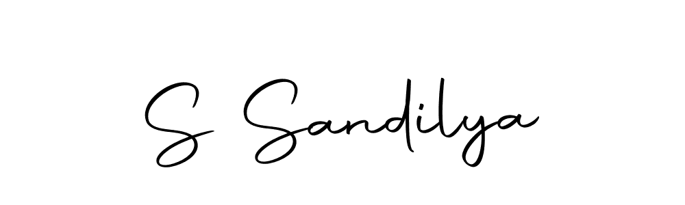 Create a beautiful signature design for name S Sandilya. With this signature (Autography-DOLnW) fonts, you can make a handwritten signature for free. S Sandilya signature style 10 images and pictures png