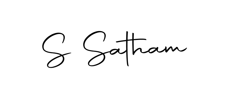 The best way (Autography-DOLnW) to make a short signature is to pick only two or three words in your name. The name S Satham include a total of six letters. For converting this name. S Satham signature style 10 images and pictures png