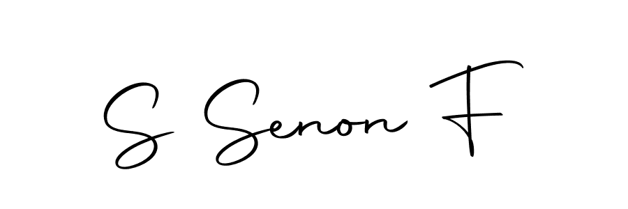 How to make S Senon F name signature. Use Autography-DOLnW style for creating short signs online. This is the latest handwritten sign. S Senon F signature style 10 images and pictures png