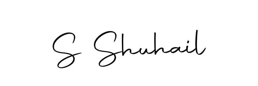 Design your own signature with our free online signature maker. With this signature software, you can create a handwritten (Autography-DOLnW) signature for name S Shuhail. S Shuhail signature style 10 images and pictures png