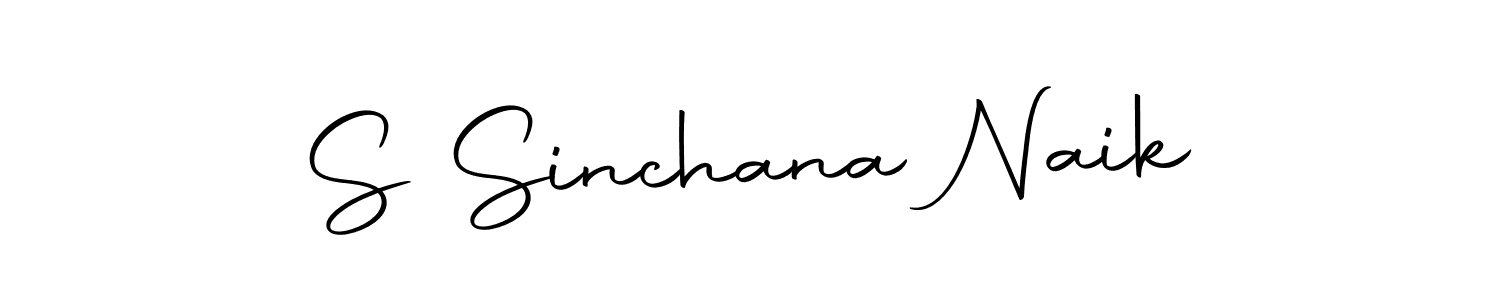 Design your own signature with our free online signature maker. With this signature software, you can create a handwritten (Autography-DOLnW) signature for name S Sinchana Naik. S Sinchana Naik signature style 10 images and pictures png