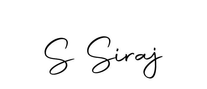 You should practise on your own different ways (Autography-DOLnW) to write your name (S Siraj) in signature. don't let someone else do it for you. S Siraj signature style 10 images and pictures png