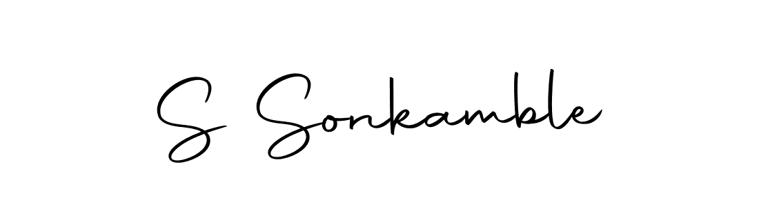 if you are searching for the best signature style for your name S Sonkamble. so please give up your signature search. here we have designed multiple signature styles  using Autography-DOLnW. S Sonkamble signature style 10 images and pictures png