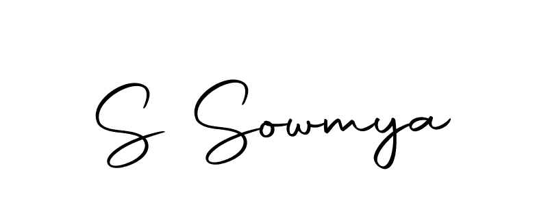 How to make S Sowmya name signature. Use Autography-DOLnW style for creating short signs online. This is the latest handwritten sign. S Sowmya signature style 10 images and pictures png
