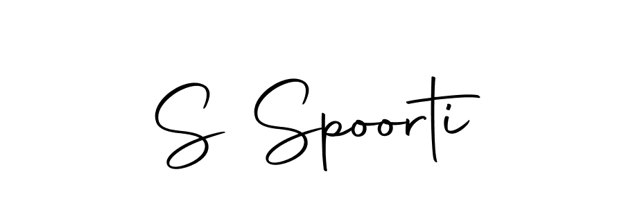 Also You can easily find your signature by using the search form. We will create S Spoorti name handwritten signature images for you free of cost using Autography-DOLnW sign style. S Spoorti signature style 10 images and pictures png