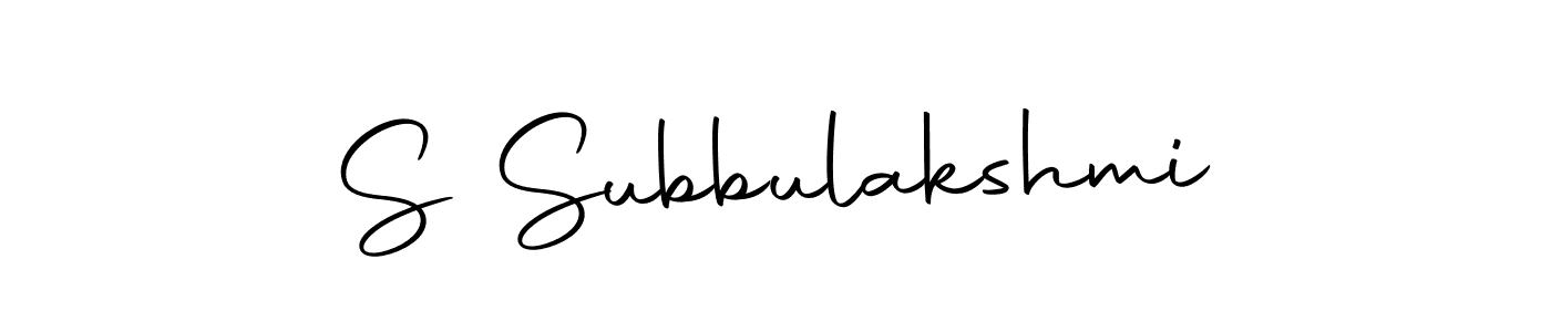 Make a beautiful signature design for name S Subbulakshmi. With this signature (Autography-DOLnW) style, you can create a handwritten signature for free. S Subbulakshmi signature style 10 images and pictures png