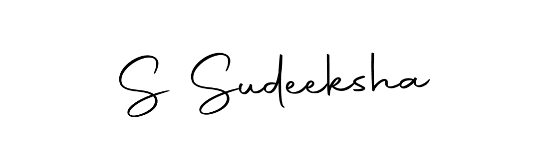 How to make S Sudeeksha name signature. Use Autography-DOLnW style for creating short signs online. This is the latest handwritten sign. S Sudeeksha signature style 10 images and pictures png