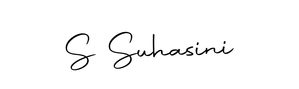 You should practise on your own different ways (Autography-DOLnW) to write your name (S Suhasini) in signature. don't let someone else do it for you. S Suhasini signature style 10 images and pictures png