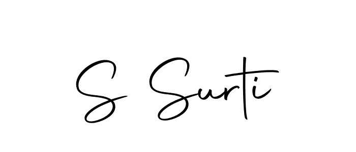 Use a signature maker to create a handwritten signature online. With this signature software, you can design (Autography-DOLnW) your own signature for name S Surti. S Surti signature style 10 images and pictures png