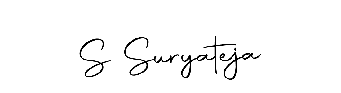 Design your own signature with our free online signature maker. With this signature software, you can create a handwritten (Autography-DOLnW) signature for name S Suryateja. S Suryateja signature style 10 images and pictures png