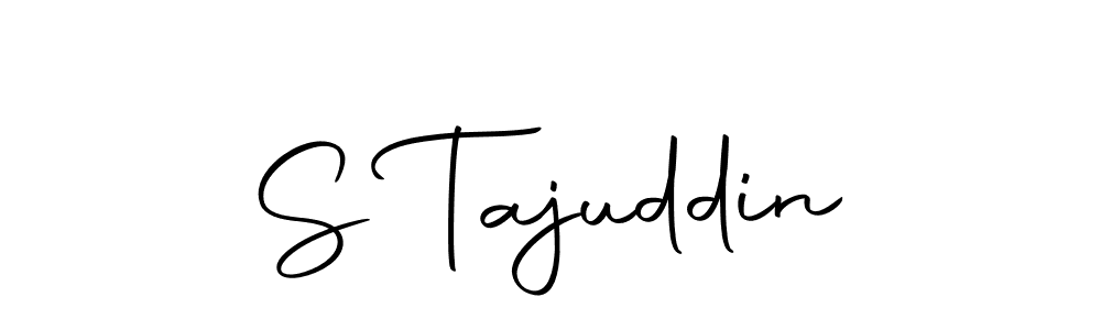 Create a beautiful signature design for name S Tajuddin. With this signature (Autography-DOLnW) fonts, you can make a handwritten signature for free. S Tajuddin signature style 10 images and pictures png