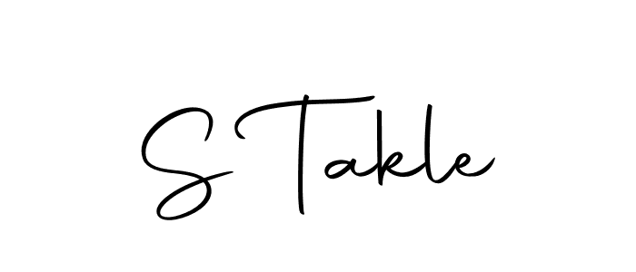 You should practise on your own different ways (Autography-DOLnW) to write your name (S Takle) in signature. don't let someone else do it for you. S Takle signature style 10 images and pictures png