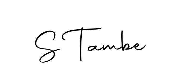 Design your own signature with our free online signature maker. With this signature software, you can create a handwritten (Autography-DOLnW) signature for name S Tambe. S Tambe signature style 10 images and pictures png