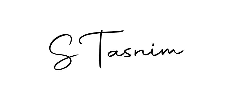 Design your own signature with our free online signature maker. With this signature software, you can create a handwritten (Autography-DOLnW) signature for name S Tasnim. S Tasnim signature style 10 images and pictures png