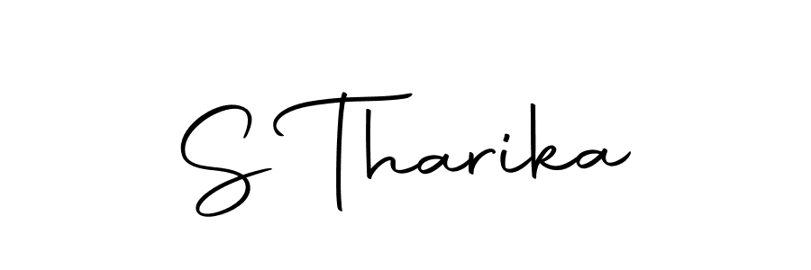 Use a signature maker to create a handwritten signature online. With this signature software, you can design (Autography-DOLnW) your own signature for name S Tharika. S Tharika signature style 10 images and pictures png