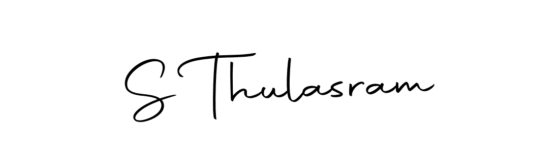 The best way (Autography-DOLnW) to make a short signature is to pick only two or three words in your name. The name S Thulasram include a total of six letters. For converting this name. S Thulasram signature style 10 images and pictures png