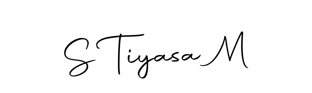 Create a beautiful signature design for name S Tiyasa M. With this signature (Autography-DOLnW) fonts, you can make a handwritten signature for free. S Tiyasa M signature style 10 images and pictures png