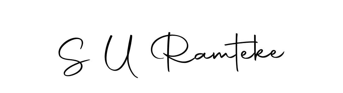 You can use this online signature creator to create a handwritten signature for the name S U Ramteke. This is the best online autograph maker. S U Ramteke signature style 10 images and pictures png