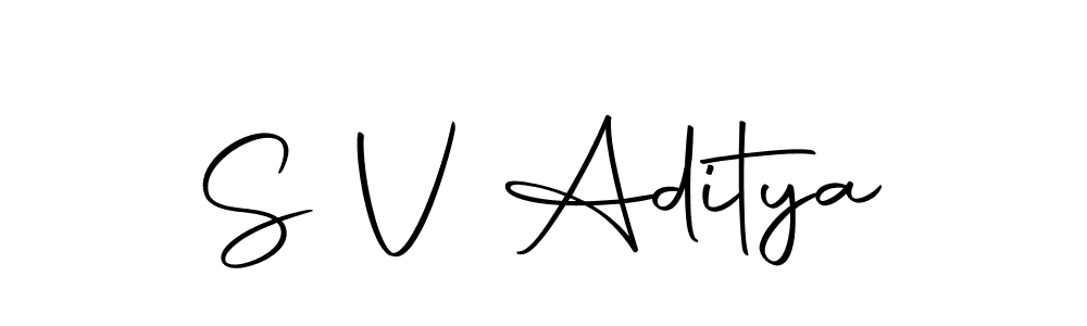 Design your own signature with our free online signature maker. With this signature software, you can create a handwritten (Autography-DOLnW) signature for name S V Aditya. S V Aditya signature style 10 images and pictures png