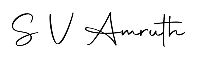 Make a beautiful signature design for name S V Amruth. Use this online signature maker to create a handwritten signature for free. S V Amruth signature style 10 images and pictures png