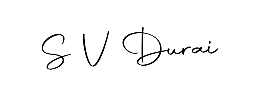 You should practise on your own different ways (Autography-DOLnW) to write your name (S V Durai) in signature. don't let someone else do it for you. S V Durai signature style 10 images and pictures png