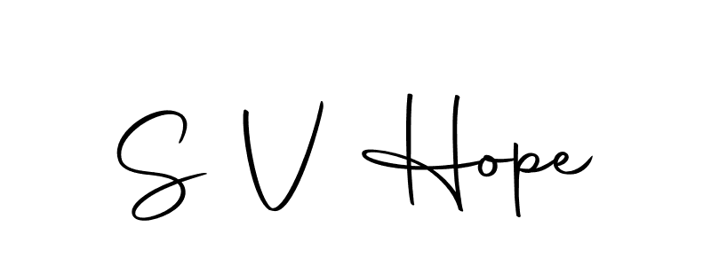 The best way (Autography-DOLnW) to make a short signature is to pick only two or three words in your name. The name S V Hope include a total of six letters. For converting this name. S V Hope signature style 10 images and pictures png