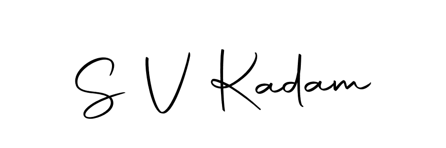 if you are searching for the best signature style for your name S V Kadam. so please give up your signature search. here we have designed multiple signature styles  using Autography-DOLnW. S V Kadam signature style 10 images and pictures png