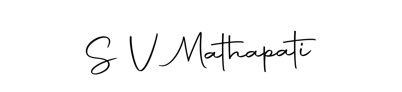 Make a beautiful signature design for name S V Mathapati. With this signature (Autography-DOLnW) style, you can create a handwritten signature for free. S V Mathapati signature style 10 images and pictures png