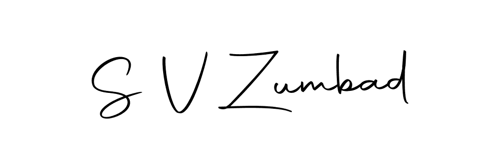 S V Zumbad stylish signature style. Best Handwritten Sign (Autography-DOLnW) for my name. Handwritten Signature Collection Ideas for my name S V Zumbad. S V Zumbad signature style 10 images and pictures png