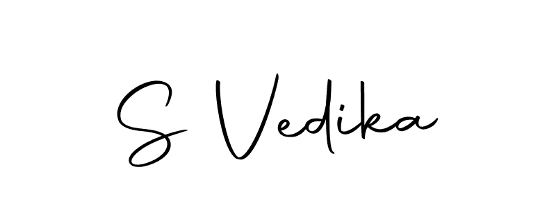 Design your own signature with our free online signature maker. With this signature software, you can create a handwritten (Autography-DOLnW) signature for name S Vedika. S Vedika signature style 10 images and pictures png