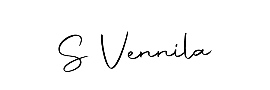 The best way (Autography-DOLnW) to make a short signature is to pick only two or three words in your name. The name S Vennila include a total of six letters. For converting this name. S Vennila signature style 10 images and pictures png