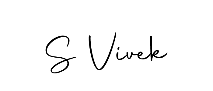 The best way (Autography-DOLnW) to make a short signature is to pick only two or three words in your name. The name S Vivek include a total of six letters. For converting this name. S Vivek signature style 10 images and pictures png