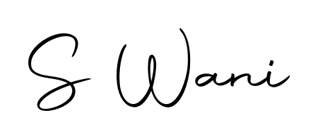 Practice writing S Wani with the flow of Autography-DOLnW lettering. A fantastic source of inspiration for developing your personal signature style. S Wani signature style 10 images and pictures png