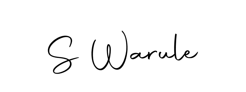 You should practise on your own different ways (Autography-DOLnW) to write your name (S Warule) in signature. don't let someone else do it for you. S Warule signature style 10 images and pictures png