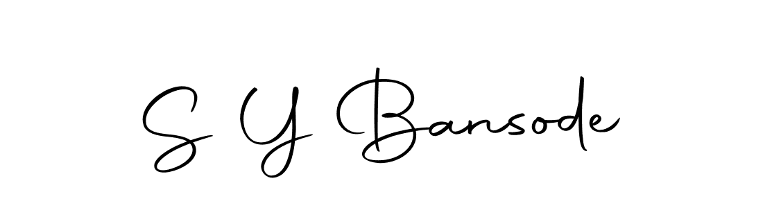 Design your own signature with our free online signature maker. With this signature software, you can create a handwritten (Autography-DOLnW) signature for name S Y Bansode. S Y Bansode signature style 10 images and pictures png
