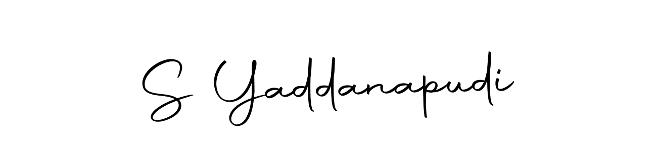 Design your own signature with our free online signature maker. With this signature software, you can create a handwritten (Autography-DOLnW) signature for name S Yaddanapudi. S Yaddanapudi signature style 10 images and pictures png