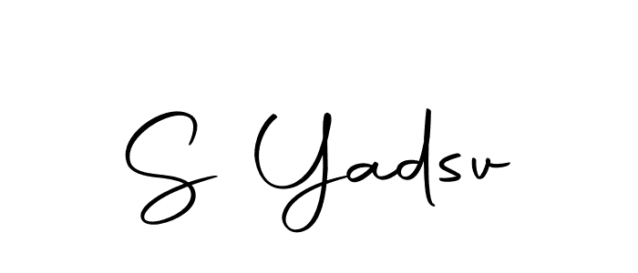 You should practise on your own different ways (Autography-DOLnW) to write your name (S Yadsv) in signature. don't let someone else do it for you. S Yadsv signature style 10 images and pictures png