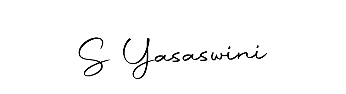 Design your own signature with our free online signature maker. With this signature software, you can create a handwritten (Autography-DOLnW) signature for name S Yasaswini. S Yasaswini signature style 10 images and pictures png