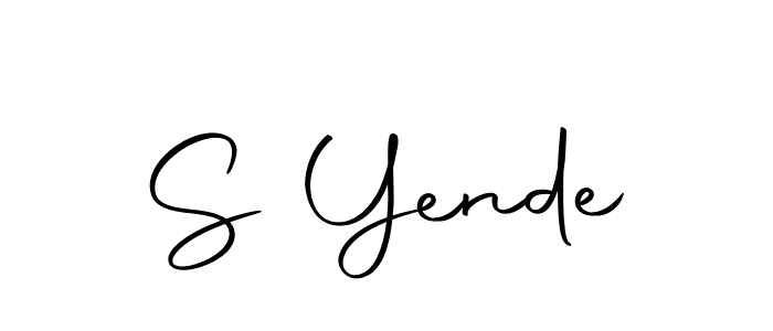 The best way (Autography-DOLnW) to make a short signature is to pick only two or three words in your name. The name S Yende include a total of six letters. For converting this name. S Yende signature style 10 images and pictures png
