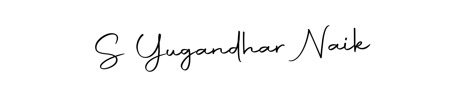 The best way (Autography-DOLnW) to make a short signature is to pick only two or three words in your name. The name S Yugandhar Naik include a total of six letters. For converting this name. S Yugandhar Naik signature style 10 images and pictures png