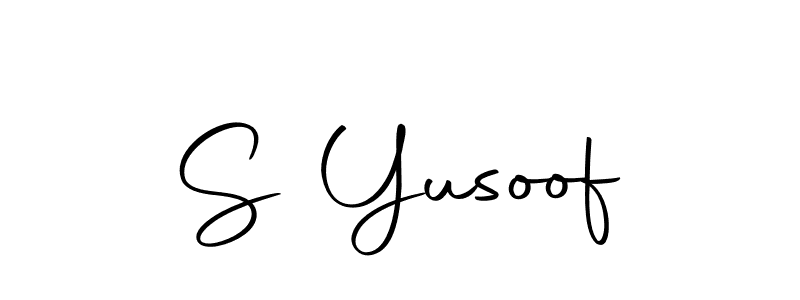 How to make S Yusoof name signature. Use Autography-DOLnW style for creating short signs online. This is the latest handwritten sign. S Yusoof signature style 10 images and pictures png