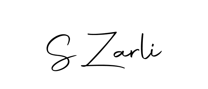 Design your own signature with our free online signature maker. With this signature software, you can create a handwritten (Autography-DOLnW) signature for name S Zarli. S Zarli signature style 10 images and pictures png