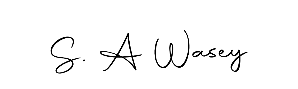 Use a signature maker to create a handwritten signature online. With this signature software, you can design (Autography-DOLnW) your own signature for name S. A Wasey. S. A Wasey signature style 10 images and pictures png