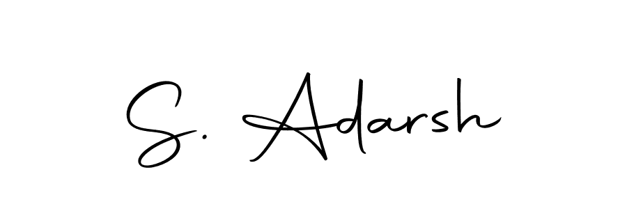 The best way (Autography-DOLnW) to make a short signature is to pick only two or three words in your name. The name S. Adarsh include a total of six letters. For converting this name. S. Adarsh signature style 10 images and pictures png