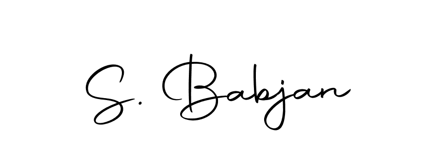 You should practise on your own different ways (Autography-DOLnW) to write your name (S. Babjan) in signature. don't let someone else do it for you. S. Babjan signature style 10 images and pictures png